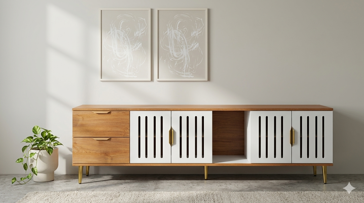 Aura Slat Tv Stand 3 - Furniture Place Kenya
