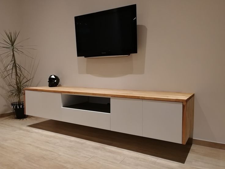Floating minimalist tv stand