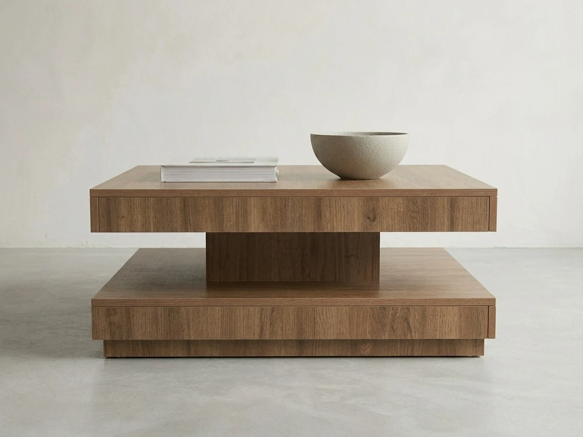 Tiered Royal Teak Coffee Table 3 - Furniture Place Kenya