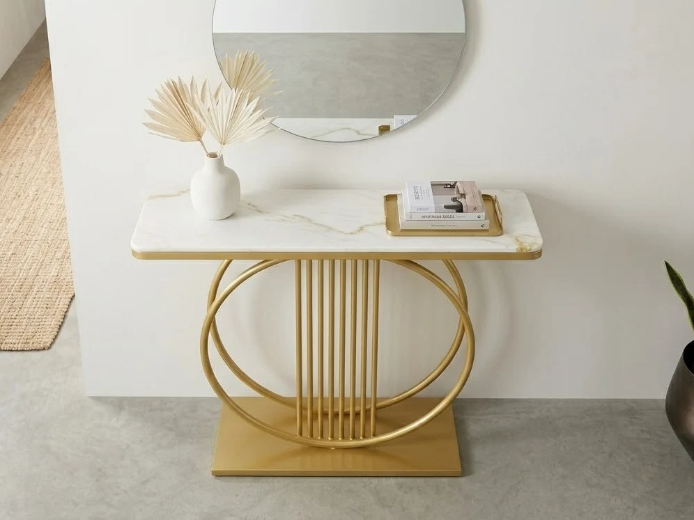 Gold Ring Halo Console Table 3 - Furniture Place Kenya