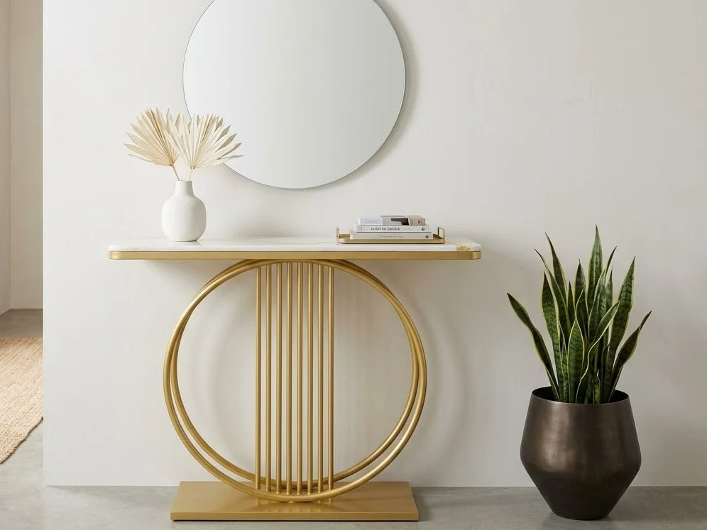 Gold Ring Halo Console Table 1 - Furniture Place Kenya