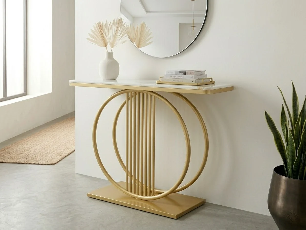 Gold Ring Halo Console Table 2 - Furniture Place Kenya