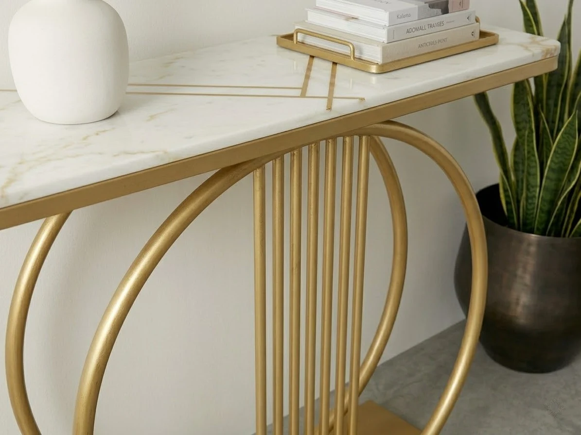 Gold Ring Halo Console Table 4 - Furniture Place Kenya
