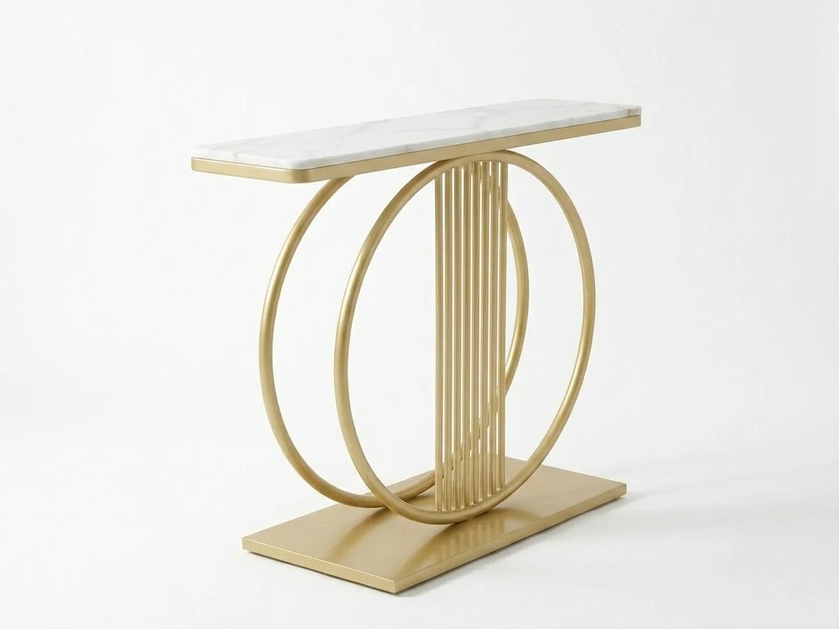 Gold Ring Halo Console Table 5 - Furniture Place Kenya