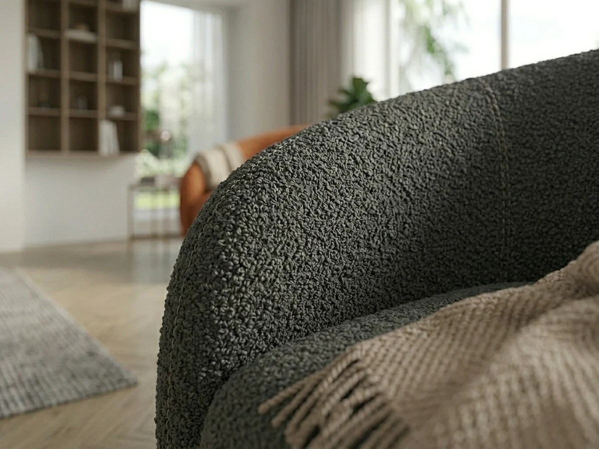 Boucle Barrel Accent Chair 3 - Furniture Place Kenya