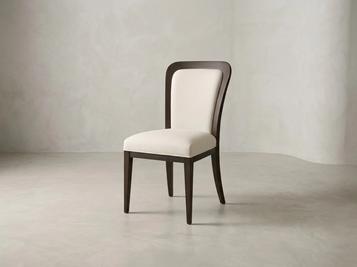 Dark Wood Upholstered Dining Chair 1 - Furniture Place Kenya