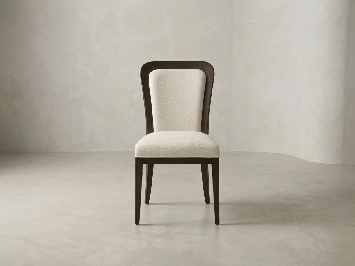 Dark Wood Upholstered Dining Chair 2 - Furniture Place Kenya