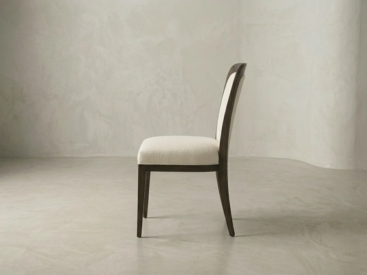 Dark Wood Upholstered Dining Chair 3 - Furniture Place Kenya