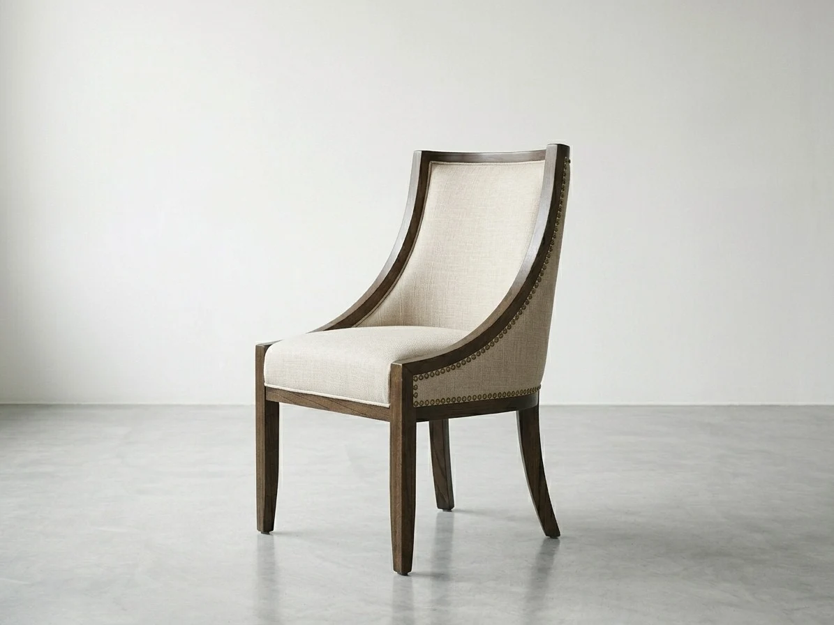 Curved High-Back Upholstered Dining Chair 1 - Furniture Place Kenya