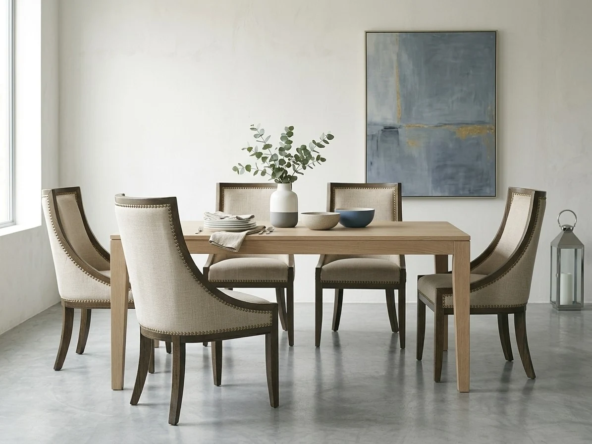 Curved High-Back Upholstered Dining Chair 4 - Furniture Place Kenya